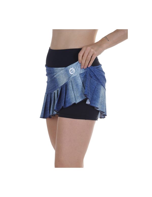 A40grados Gonna Jeans Denim-Nero - immagine 2